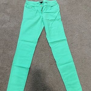 H&M mint color skinny jeans